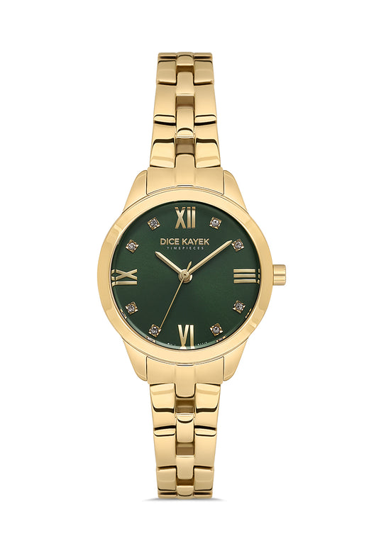 DICE KAYEK Women's Gold Watch With Green Dial - DK.1.AG1410.29
