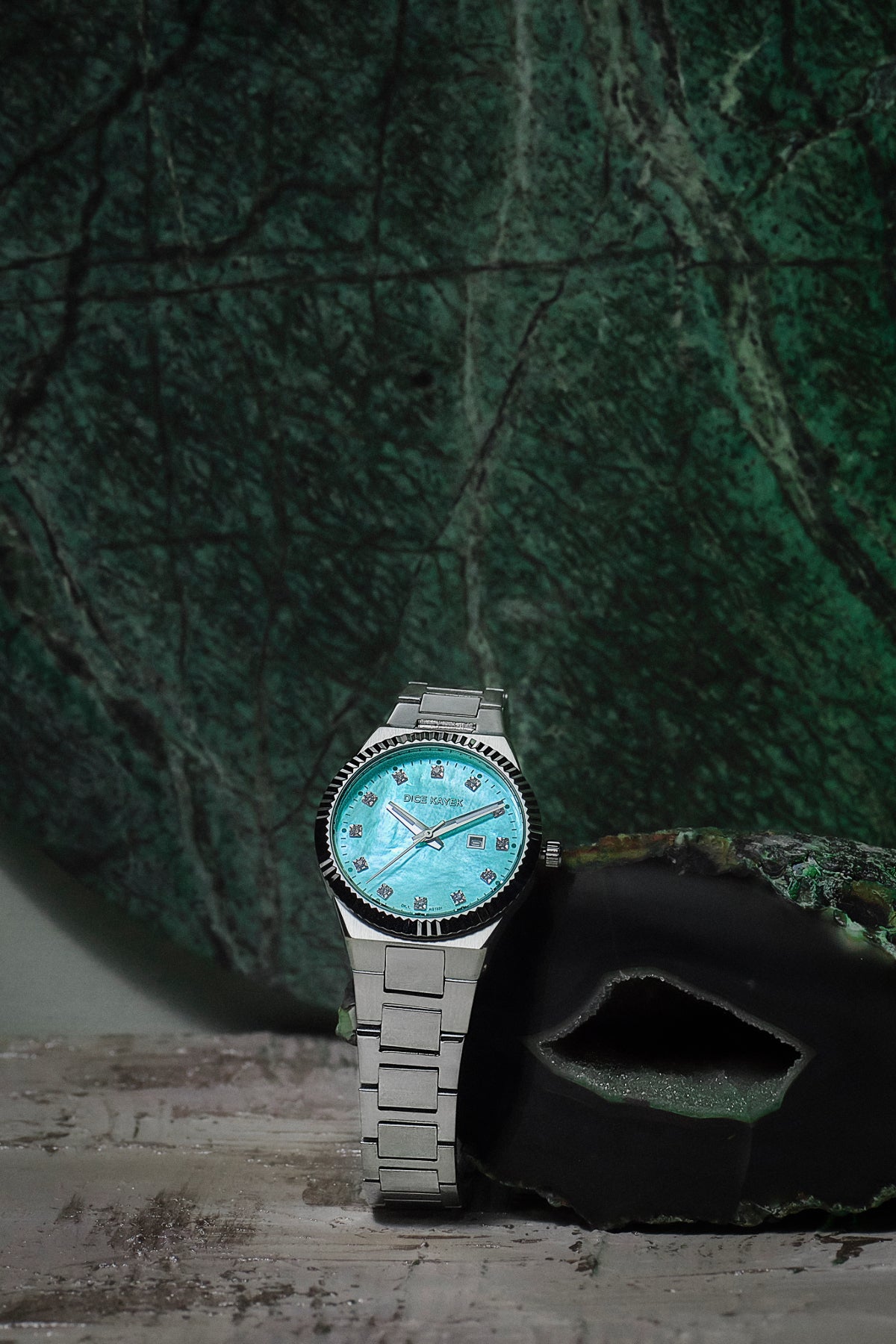 DICE KAYEK Turquoise Dial Silver Plated Women's Wristwatch